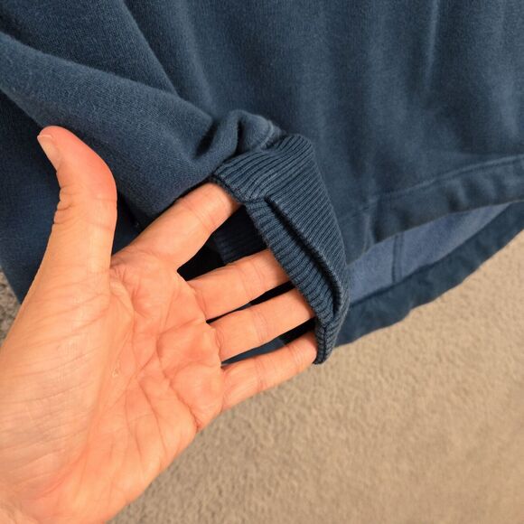 Athleta Cozy Karma II Sweatshirt Soft Twist Funnel Neck Dark Blue Sz XXS - Picture 3 of 9